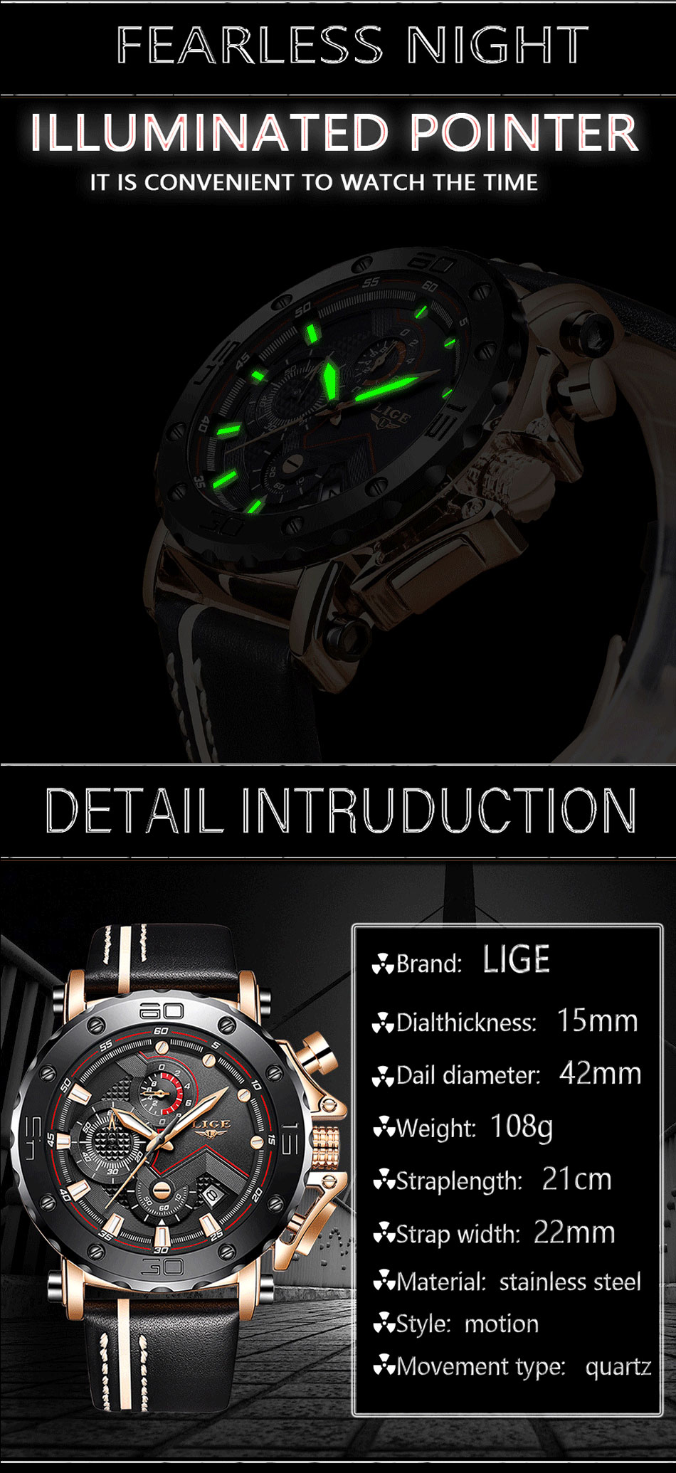 Reloj Masculino 2020, nuevo cronógrafo deportivo LIGE para hombre, relojes de marca de primera calidad de cuero Casual a prueba de agua, reloj de cuarzo para hombre Reloj Masculino 2020, nuevo cronógrafo deportivo LIGE para hombre, relojes de marca de primera calidad de cuero Casual a prueba de agua, reloj de cuarzo para hombre