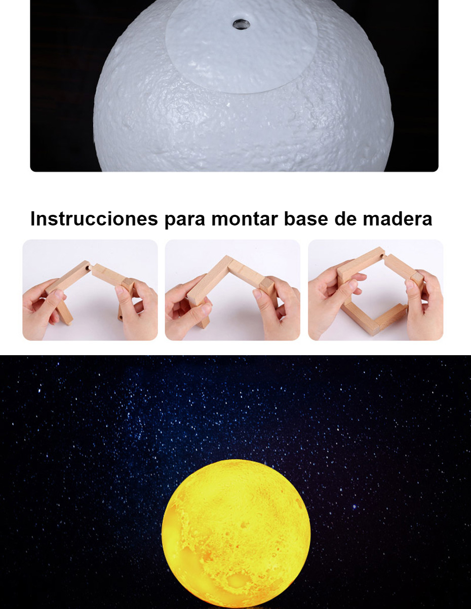 Humidificador de aire grande de 880ml difusor de Aroma de aceite esencial para el hogar 3d Led Luz de luna USB difusor de aromaterapia Envío Directo