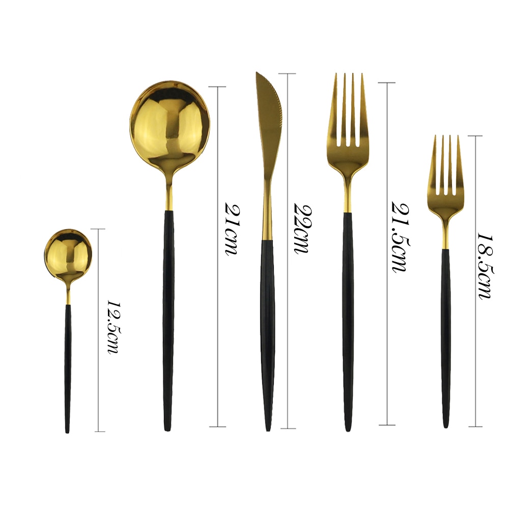 Nuevo juego de cubiertos de Oro Verde 18/10, vajilla de acero inoxidable, vajilla dorada, vajilla de cocina, vajilla brillante, juego de cubiertos