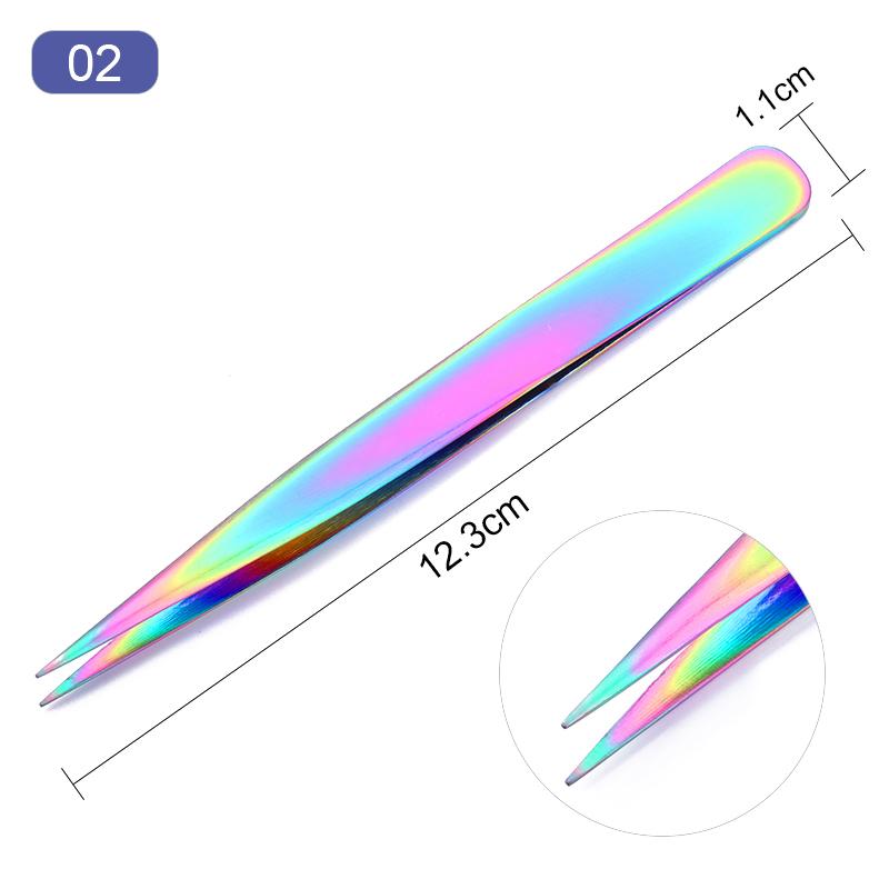 8 estilos de pinzas de empuje de cutícula de colores herramientas de empujador de uñas cortadora de cutículas piel muerta UV Gel polaco Acero inoxidable Herramientas de limpieza