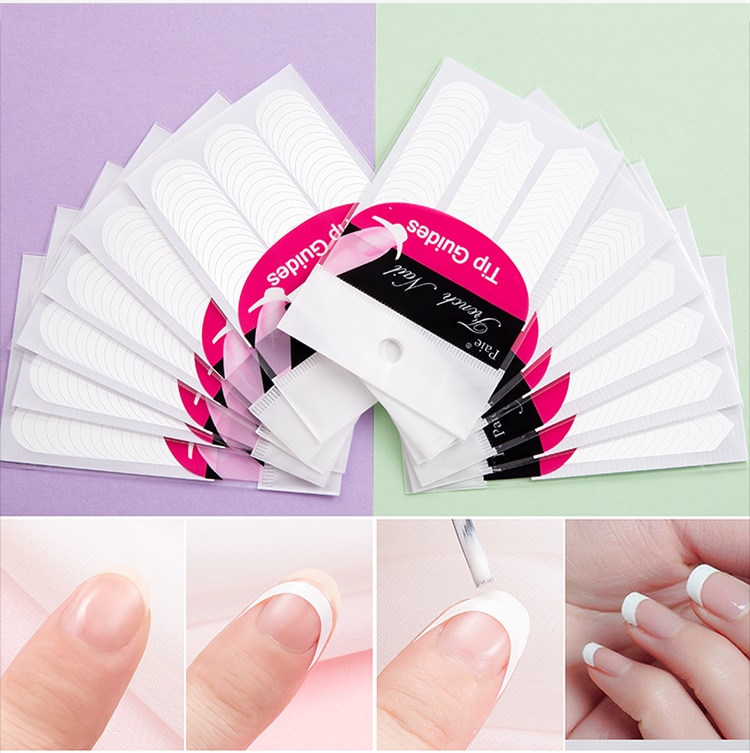 100 Uds con caja Natural transparente medio acrílico UV Gel manicura francés uñas falsas consejos al por mayor