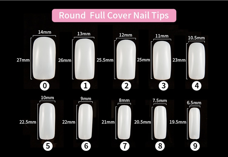 100 Uds con caja Natural transparente medio acrílico UV Gel manicura francés uñas falsas consejos al por mayor