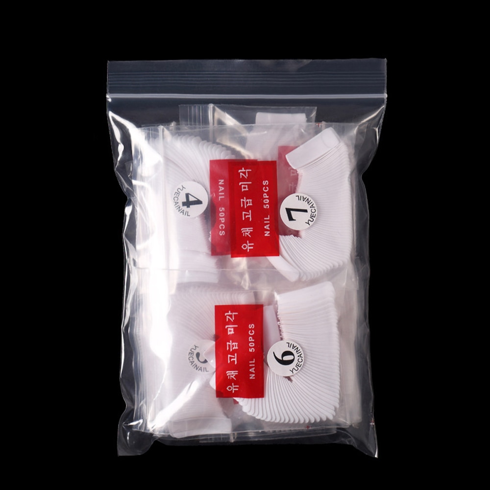 500 Uds blanco claro Natural francés falso de uñas de Gel UV Ultra Flexible tamaño #0- #9-Paquete de 500 consejos clavo falso