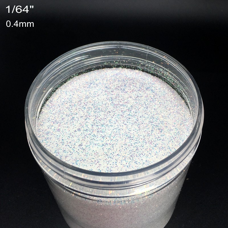 3 colores holográfico 10 ml/Box polvo de brillo de uñas 3 tamaños (0,2mm, 0,4mm y 1mm) Polvo para uñas iridiscente brillo decoración de uñas 10g