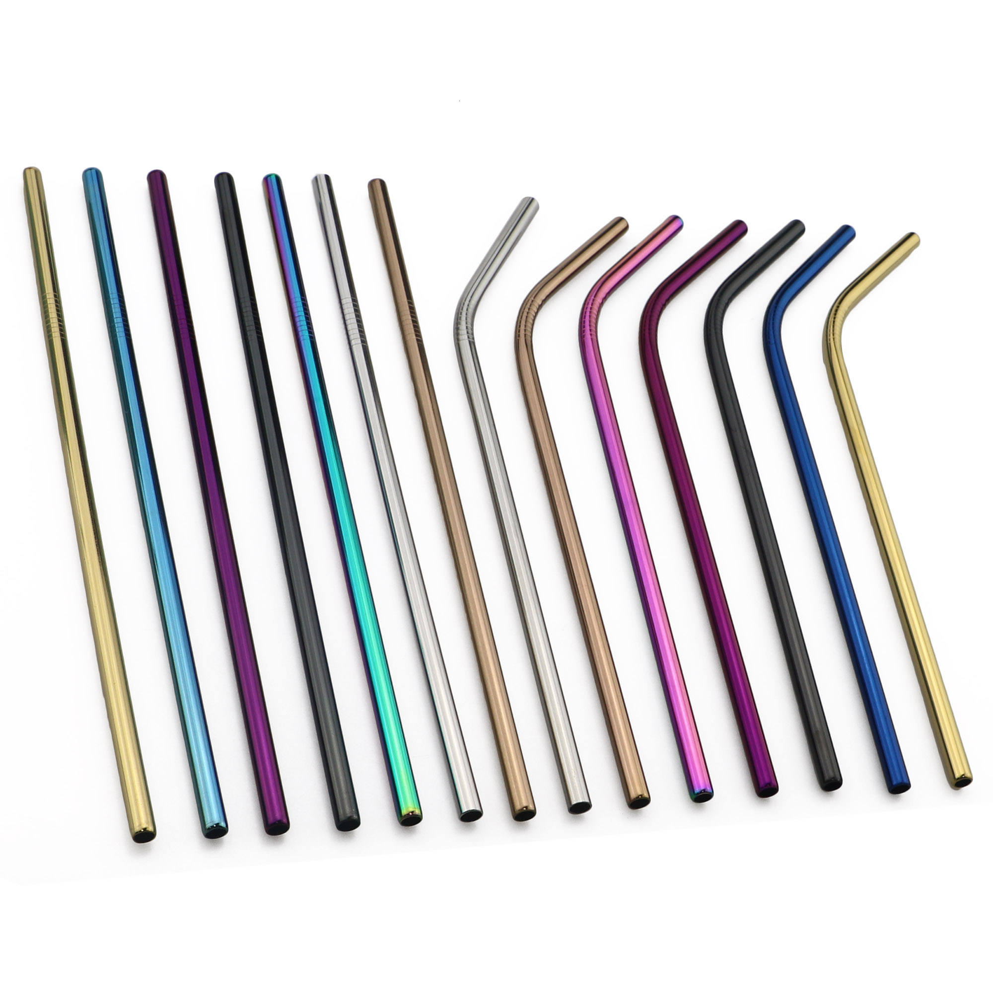 4/8 Uds pajilla de Metal conjunto pajilla reutilizable de acero inoxidable 304 pajita para beber con cepillo respetuoso del medio ambiente Rosa paja tazas 20/30oz