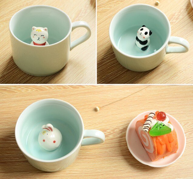 Tazas creativas de cerámica de dibujos animados recién llegadas taza de té de la leche de Animal lindo 220ml regalos de cumpleaños novedosos tazas Tazas creativas de cerámica de dibujos animados recién llegadas taza de té de la leche de Animal lindo 220ml regalos de cumpleaños novedosos tazas