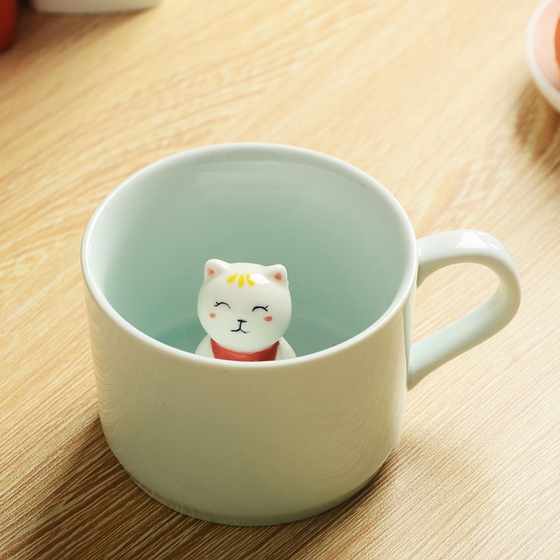 Tazas creativas de cerámica de dibujos animados recién llegadas taza de té de la leche de Animal lindo 220ml regalos de cumpleaños novedosos tazas Tazas creativas de cerámica de dibujos animados recién llegadas taza de té de la leche de Animal lindo 220ml regalos de cumpleaños novedosos tazas