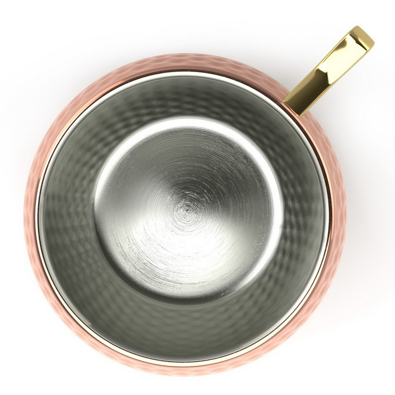 8 piezas 550ml Moscú mula tazas de cobre Metal tazón taza de acero inoxidable cerveza vino café taza