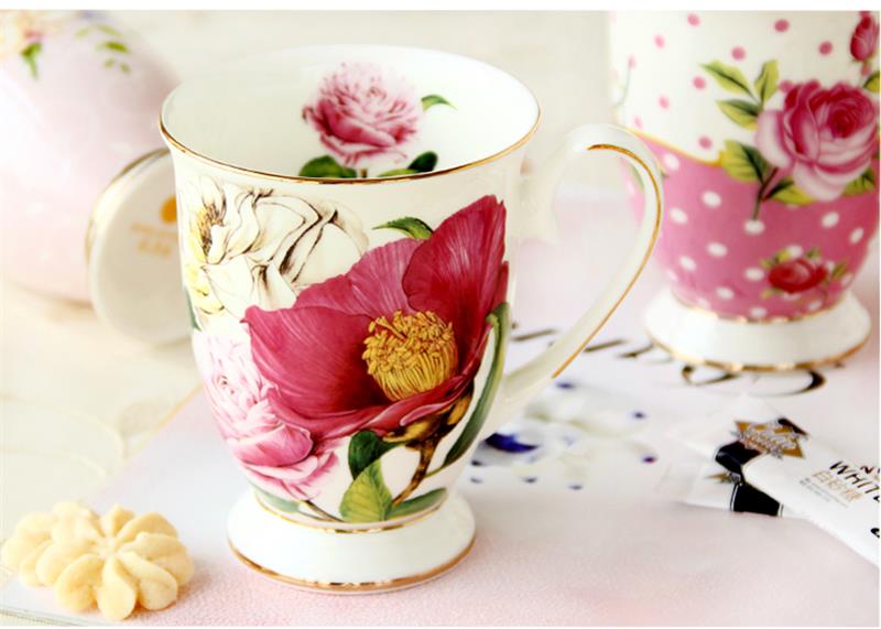 300ML de china de hueso cafeteira taza de café de porcelana taza de cerámica taza elegante taza de cafe regalo de boda taza de café real