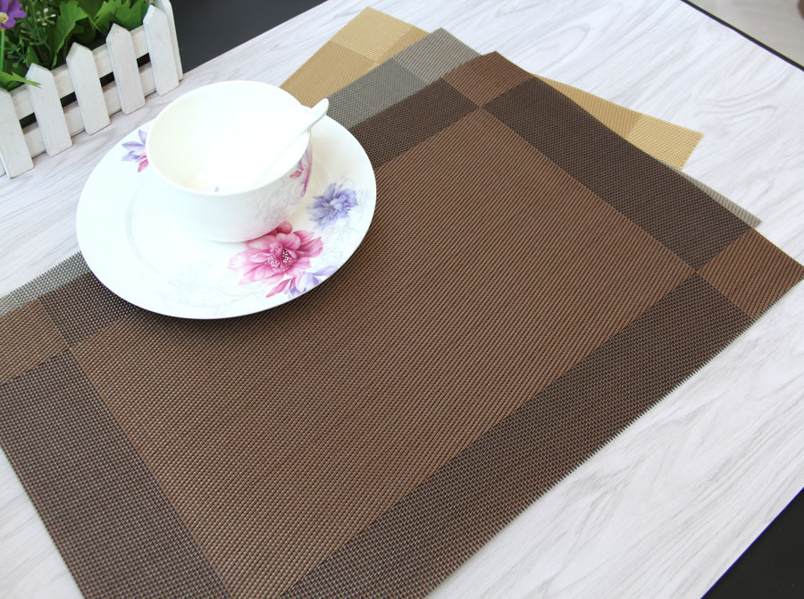 6 uds mantel lavable estera de mesa de PVC Diagonal de Teslin mancha-resistente comedor disco Bowl alfombrilla antideslizante almohadilla