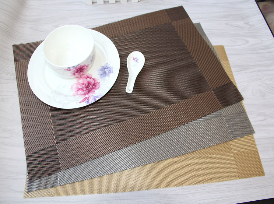 6 uds mantel lavable estera de mesa de PVC Diagonal de Teslin mancha-resistente comedor disco Bowl alfombrilla antideslizante almohadilla