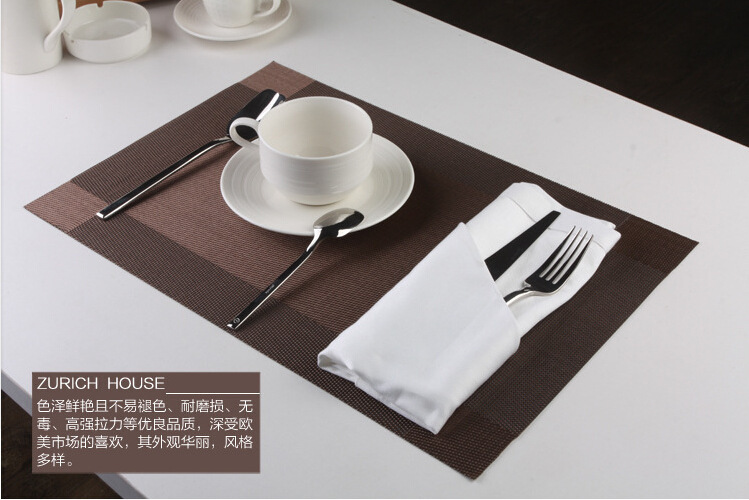 6 uds mantel lavable estera de mesa de PVC Diagonal de Teslin mancha-resistente comedor disco Bowl alfombrilla antideslizante almohadilla