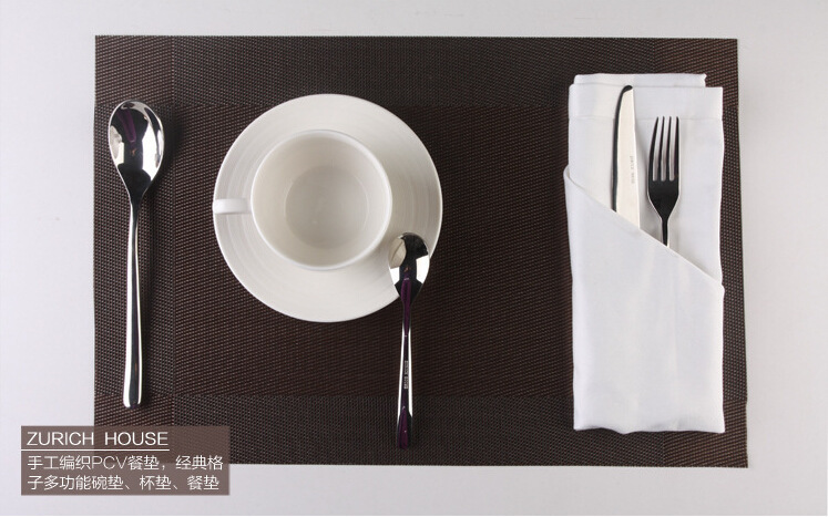 6 uds mantel lavable estera de mesa de PVC Diagonal de Teslin mancha-resistente comedor disco Bowl alfombrilla antideslizante almohadilla