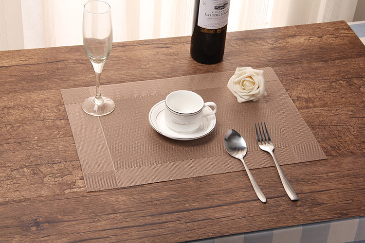 6 uds mantel lavable estera de mesa de PVC Diagonal de Teslin mancha-resistente comedor disco Bowl alfombrilla antideslizante almohadilla
