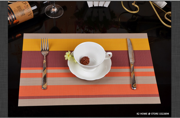 Manteles individuales para mesa 4 uds, tapete de PVC antideslizante para cocina, manteles decorativos resistentes a las manchas, manteles de PVC