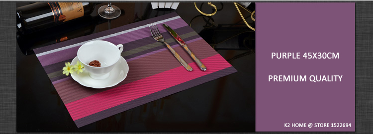 Manteles individuales para mesa 4 uds, tapete de PVC antideslizante para cocina, manteles decorativos resistentes a las manchas, manteles de PVC