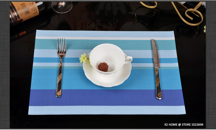 Manteles individuales para mesa 4 uds, tapete de PVC antideslizante para cocina, manteles decorativos resistentes a las manchas, manteles de PVC