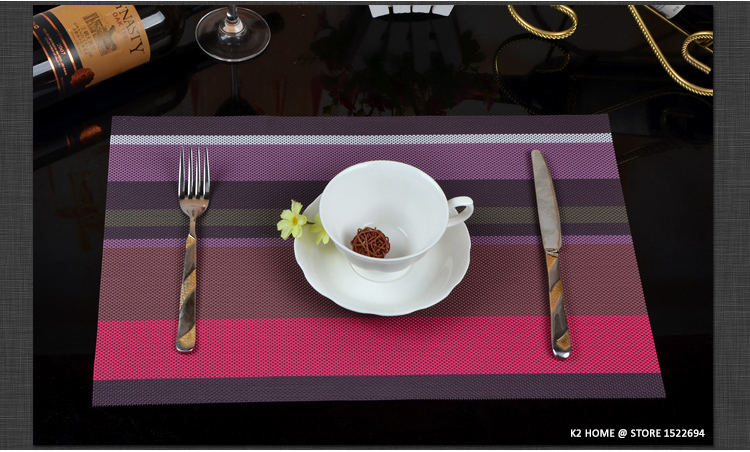 Manteles individuales para mesa 4 uds, tapete de PVC antideslizante para cocina, manteles decorativos resistentes a las manchas, manteles de PVC