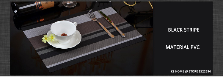 Manteles individuales para mesa 4 uds, tapete de PVC antideslizante para cocina, manteles decorativos resistentes a las manchas, manteles de PVC