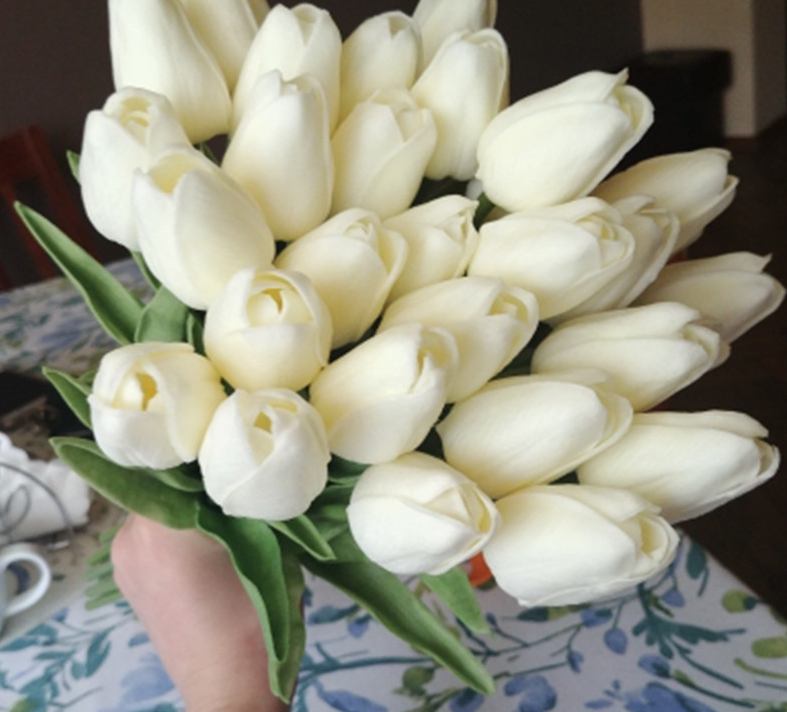 WEIGAO 10 Uds flor Artificial de tulipán Real tacto Artificial ramo falsa flor flores decorativas para boda casa jardín decoración