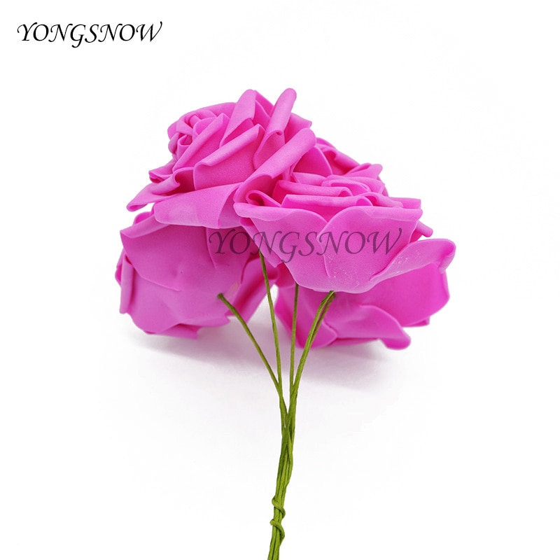 Venta, 10/20 cabezas, 8CM, nuevo artificiales de espuma de PE, ramo de flores rosas para novia, decoraciones de flores para boda, álbum de recortes, flores DIY