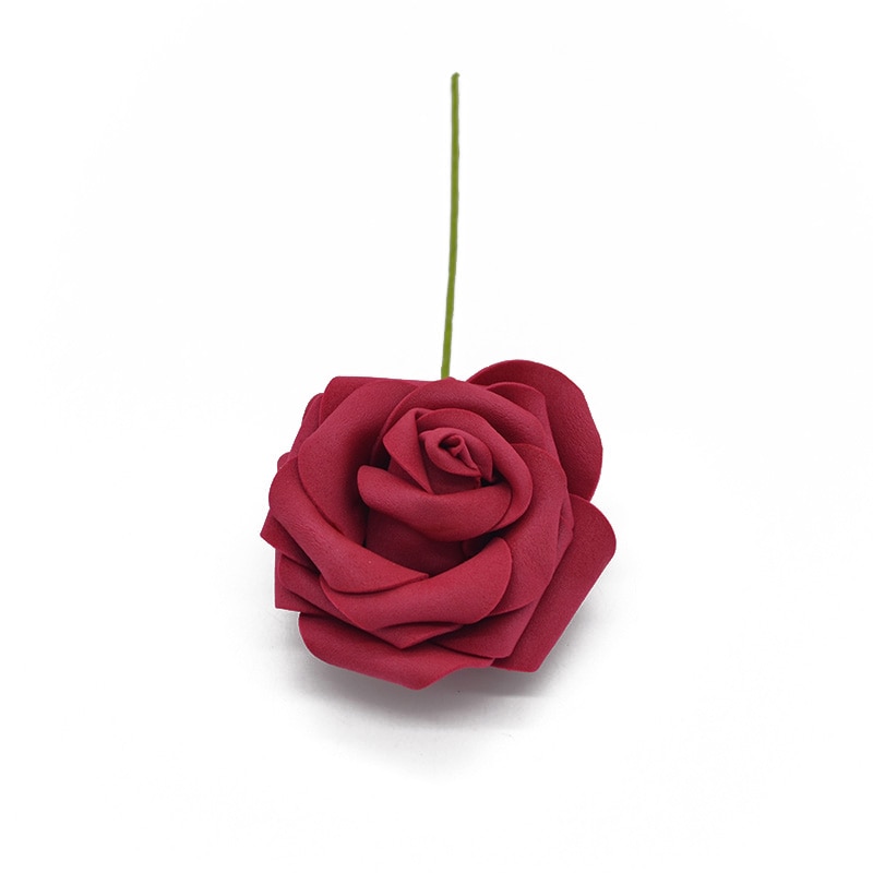 Venta, 10/20 cabezas, 8CM, nuevo artificiales de espuma de PE, ramo de flores rosas para novia, decoraciones de flores para boda, álbum de recortes, flores DIY