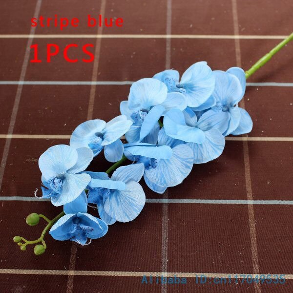 1 tallo flor Artificial de seda polilla orquídea mariposa orquídea para la nueva casa decoración de fiestas de bodas 6 tipos 12 colores F152