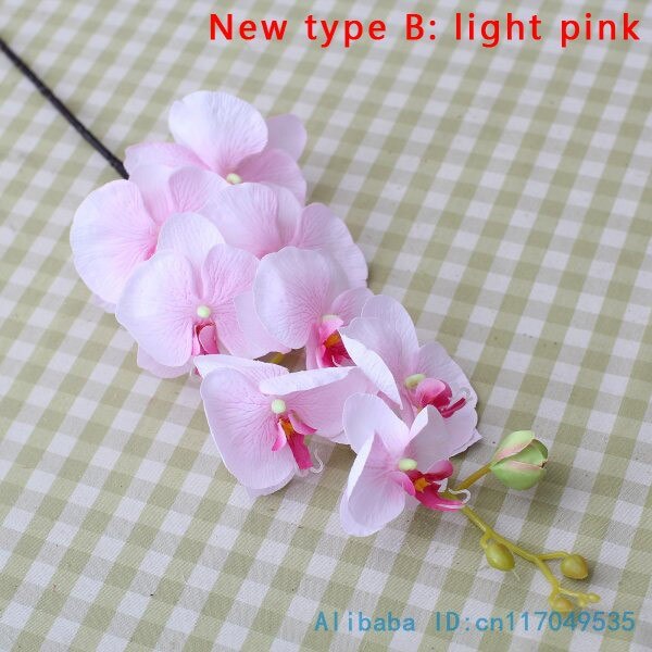 1 tallo flor Artificial de seda polilla orquídea mariposa orquídea para la nueva casa decoración de fiestas de bodas 6 tipos 12 colores F152