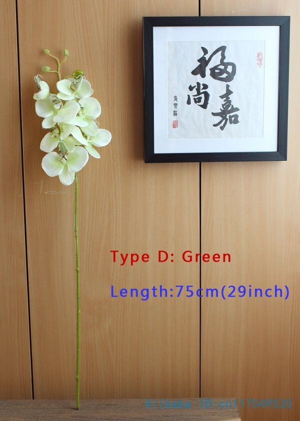1 tallo flor Artificial de seda polilla orquídea mariposa orquídea para la nueva casa decoración de fiestas de bodas 6 tipos 12 colores F152