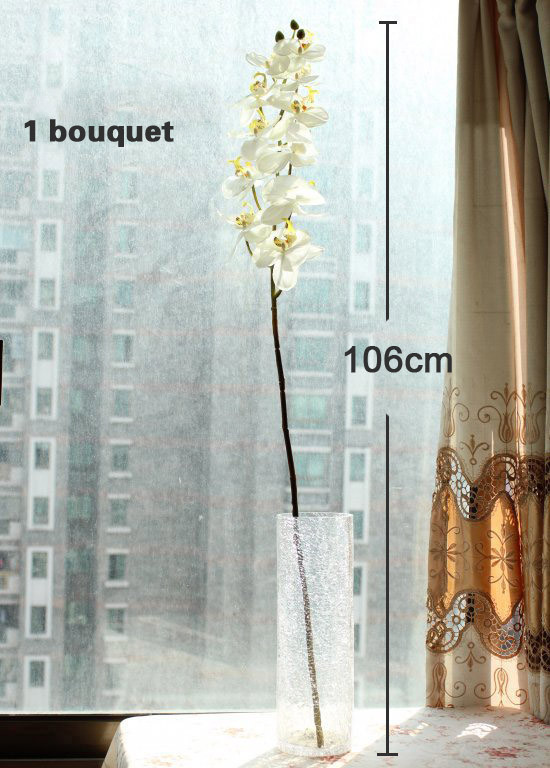 1 tallo flor Artificial de seda polilla orquídea mariposa orquídea para la nueva casa decoración de fiestas de bodas 6 tipos 12 colores F152