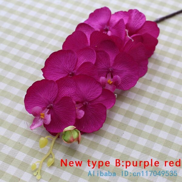 1 tallo flor Artificial de seda polilla orquídea mariposa orquídea para la nueva casa decoración de fiestas de bodas 6 tipos 12 colores F152