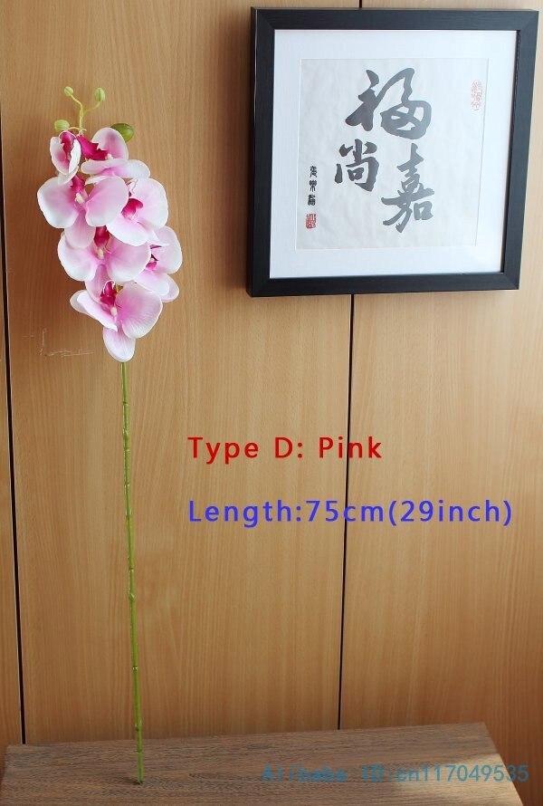 1 tallo flor Artificial de seda polilla orquídea mariposa orquídea para la nueva casa decoración de fiestas de bodas 6 tipos 12 colores F152