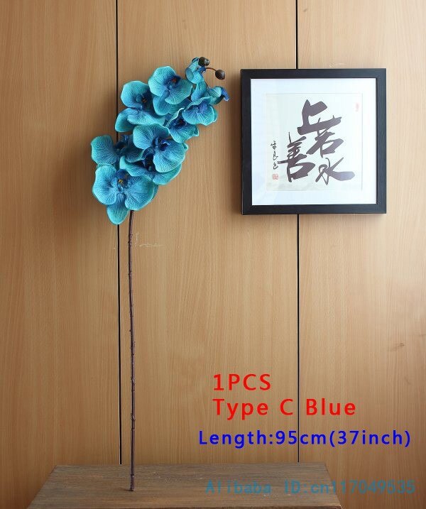 1 tallo flor Artificial de seda polilla orquídea mariposa orquídea para la nueva casa decoración de fiestas de bodas 6 tipos 12 colores F152