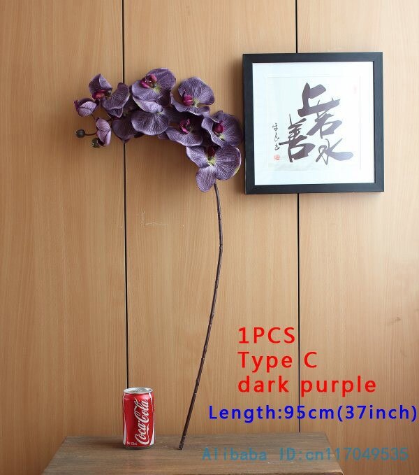 1 tallo flor Artificial de seda polilla orquídea mariposa orquídea para la nueva casa decoración de fiestas de bodas 6 tipos 12 colores F152