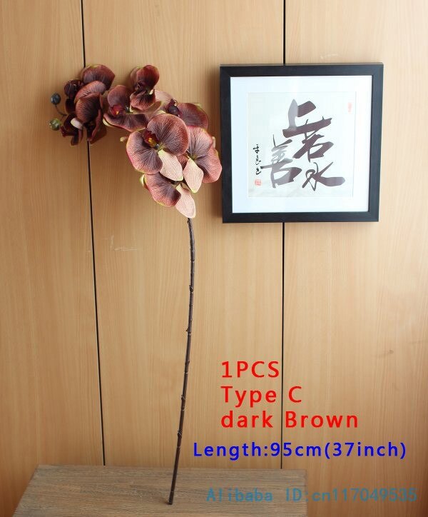 1 tallo flor Artificial de seda polilla orquídea mariposa orquídea para la nueva casa decoración de fiestas de bodas 6 tipos 12 colores F152