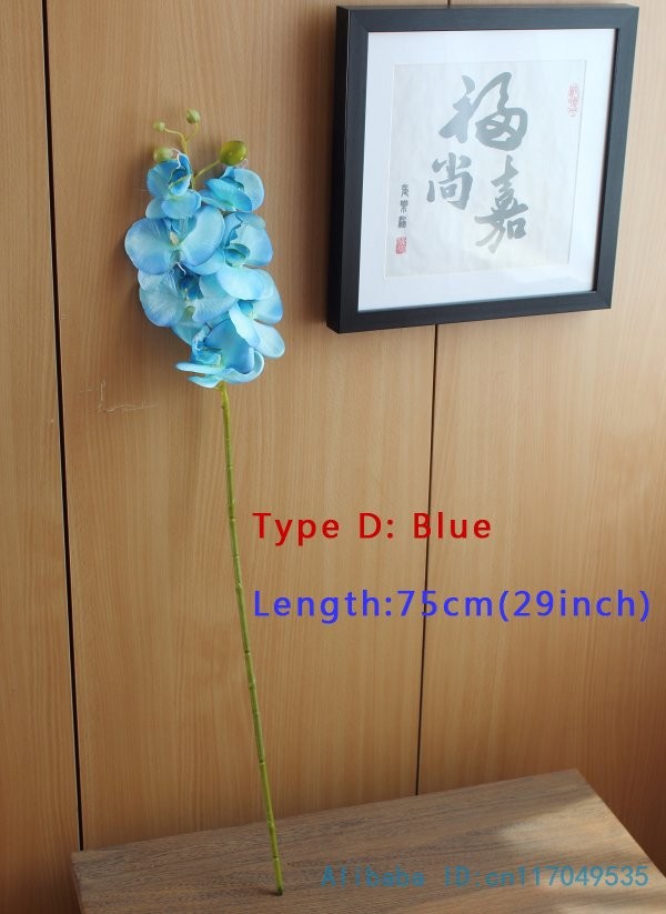 1 tallo flor Artificial de seda polilla orquídea mariposa orquídea para la nueva casa decoración de fiestas de bodas 6 tipos 12 colores F152