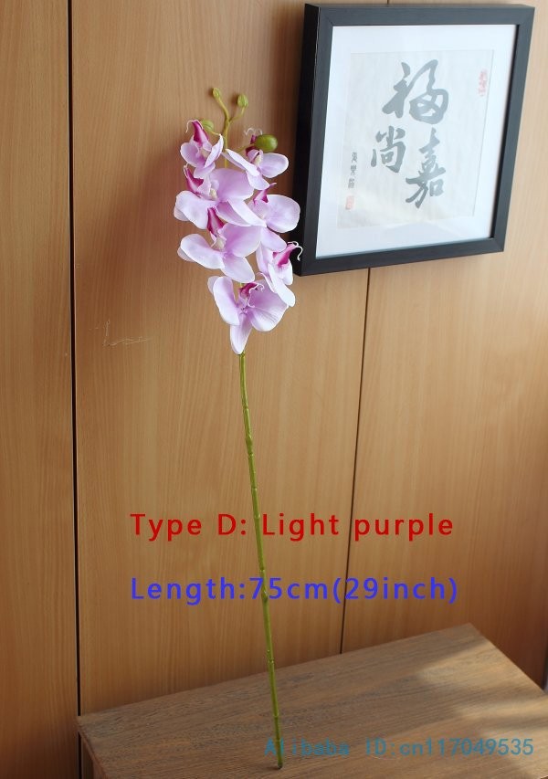 1 tallo flor Artificial de seda polilla orquídea mariposa orquídea para la nueva casa decoración de fiestas de bodas 6 tipos 12 colores F152