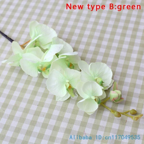 1 tallo flor Artificial de seda polilla orquídea mariposa orquídea para la nueva casa decoración de fiestas de bodas 6 tipos 12 colores F152