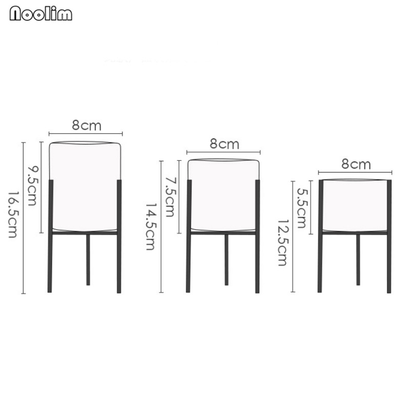 NOOLIM nórdicos de cerámica de arte del hierro florero minimalista floreros maceta para plantas de decoración del hogar para oficina café sin agujero NOOLIM nórdicos de cerámica de arte del hierro florero minimalista floreros maceta para plantas de decoración del hogar para oficina café sin agujero