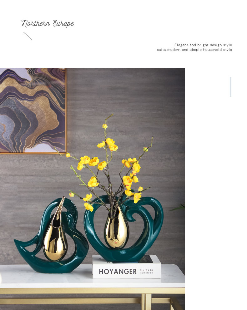 Jarrones de cerámica creativos en forma de corazón, jarrón de porcelana hueco con arreglo floral dorado en forma de gota, decoración moderna para el hogar