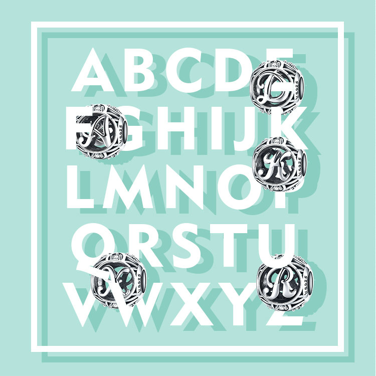 Wastu, cuentas de Plata de Ley 925 auténtica a la moda con letras A-Z, abalorio compatible con Pulsera Original, collar para mujer, fabricación de joyas DIY CQC738 Wastu, cuentas de Plata de Ley 925 auténtica a la moda con letras A-Z, abalorio compatible con Pulsera Original, collar para mujer, fabricación de joyas DIY CQC738