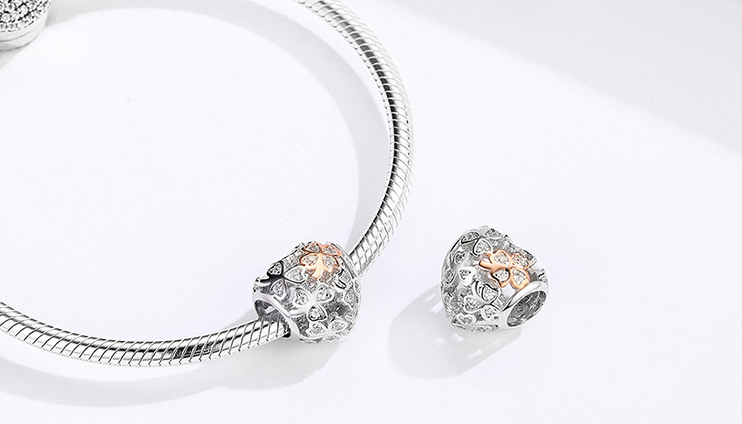 WOSTU 100% auténtica Plata de Ley 925 amuleto con forma de corazón cuentas marca encanto pulsera DIY Original de joyería de plata