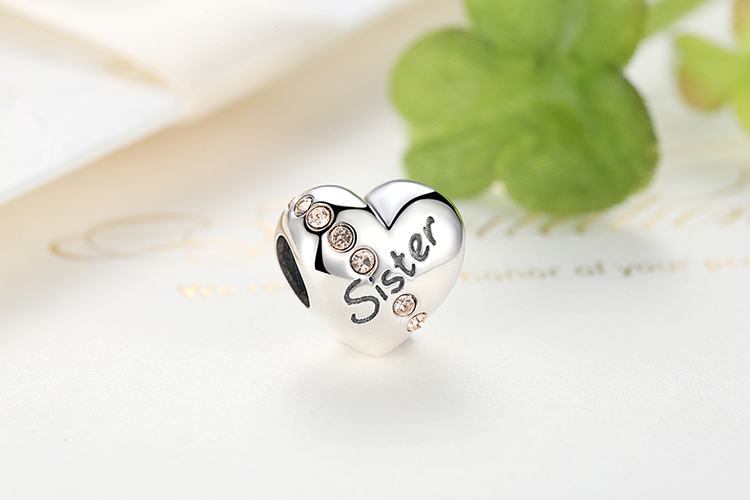 WOSTU 100% auténtica Plata de Ley 925 amuleto con forma de corazón cuentas marca encanto pulsera DIY Original de joyería de plata