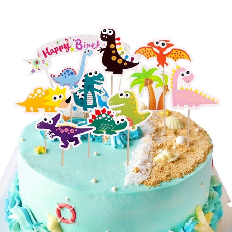 Staraise 16 Uds vajilla desechable dinosaurio tema plato de papel para fiesta/taza/servilleta para fiesta de bienvenida para el futuro bebé niños suministros de fiesta de cumpleaños