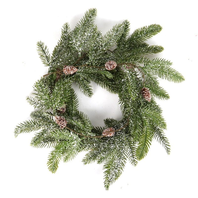 Guirnalda navideña de Barries, conos artificiales de vid, guirnalda de follaje Floral, adornos navideños para el hogar, Navidad Natal 2020
