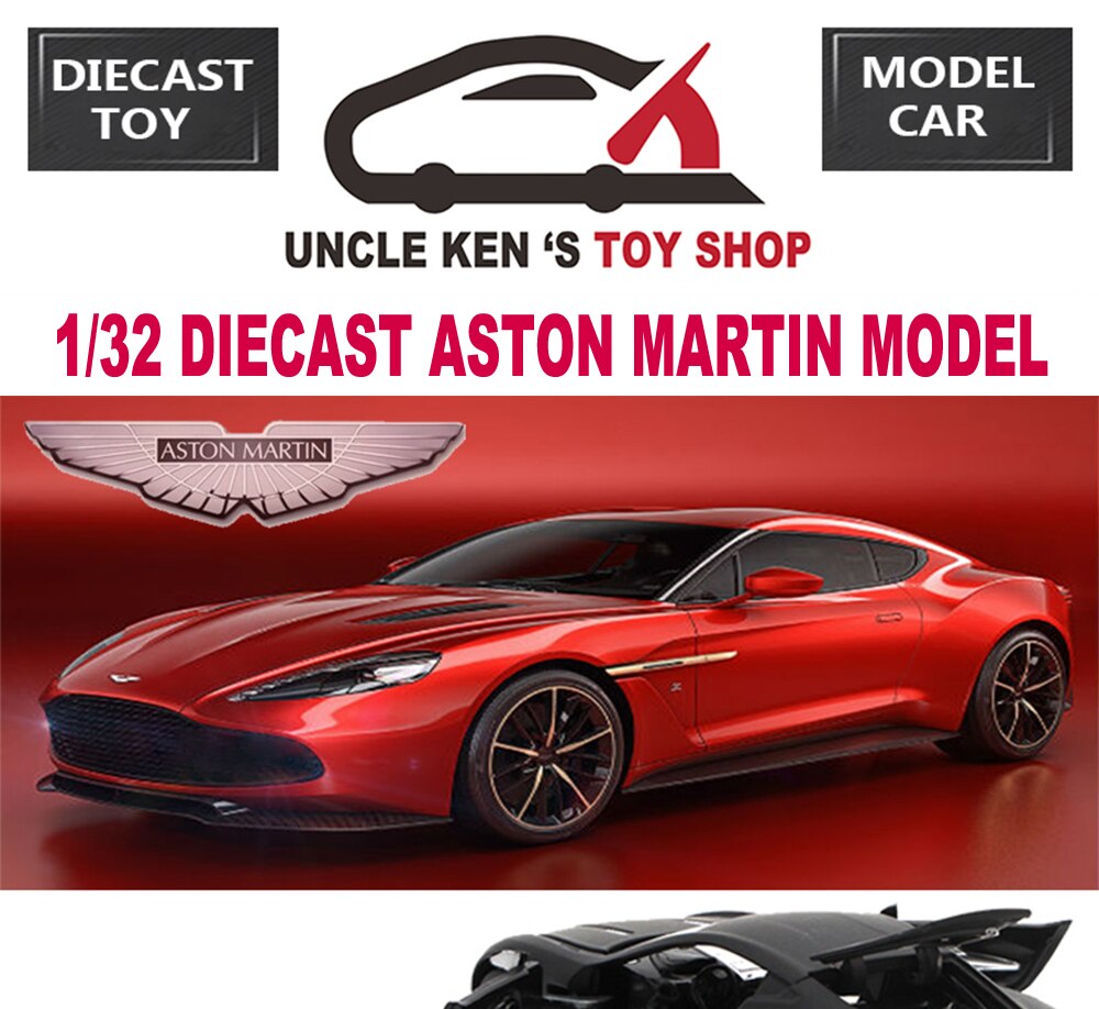 Aston Martin One-77 coches de juguete de Metal, 1/32 modelo de escala fundida, regalo para niños con función de extracción trasera/música/luz/puerta de apertura