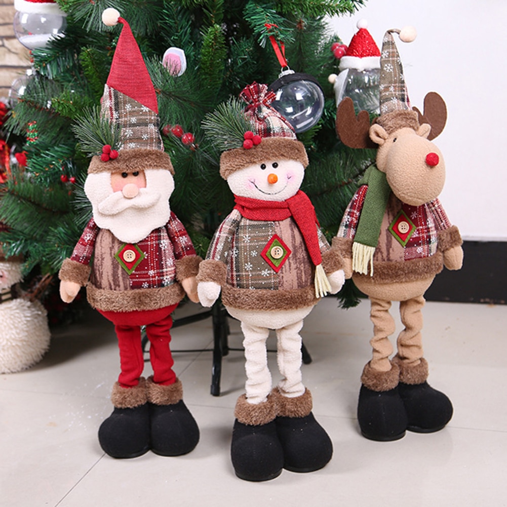 Decoraciones de muñecos de Navidad 2020 para el nuevo para el hogar, ornamento de árbol de Navidad, Reno innovador, muñeco de nieve, Papá Noel, muñecas grandes, regalo para niños