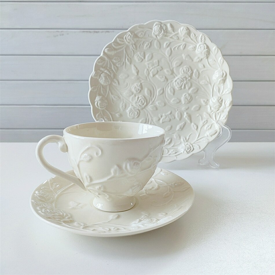 Taza de café platillo de regalo, tazas de café, plato creativo para taza de té, vajilla de cerámica, plato cerámico para cena, taza de café para fiesta