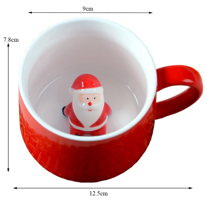 Taza de Navidad para café, leche, desayuno, muñeco de nieve, taza de té de cerámica, Animal de dibujos animados 3D, regalo de Navidad, taza de agua, vasos de oficina Taza de Navidad para café, leche, desayuno, muñeco de nieve, taza de té de cerámica, Animal de dibujos animados 3D, regalo de Navidad, taza de agua, vasos de oficina
