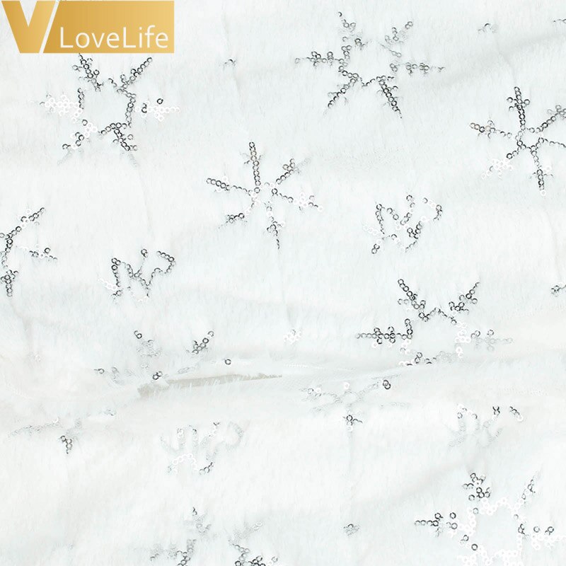 Falda de piel para decoración de árbol de Navidad, copo de nieve, árbol de Navidad, alta calidad, 2020